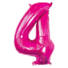 Globo Fucsia Numero 4 de Foil 32 - Globos