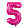 Globo Fucsia Numero 5 de Foil 32 - Globos