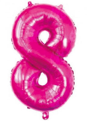 Globo Fucsia Numero 8 de Foil 32 - Globos