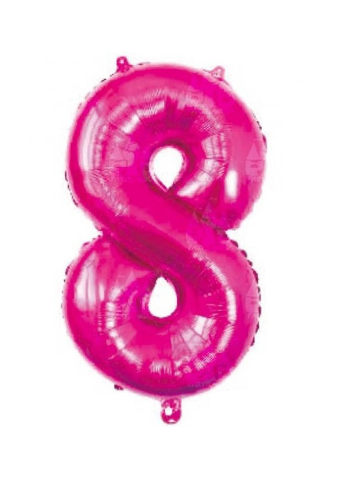 Globo Fucsia Numero 8 de Foil 32 - Globos