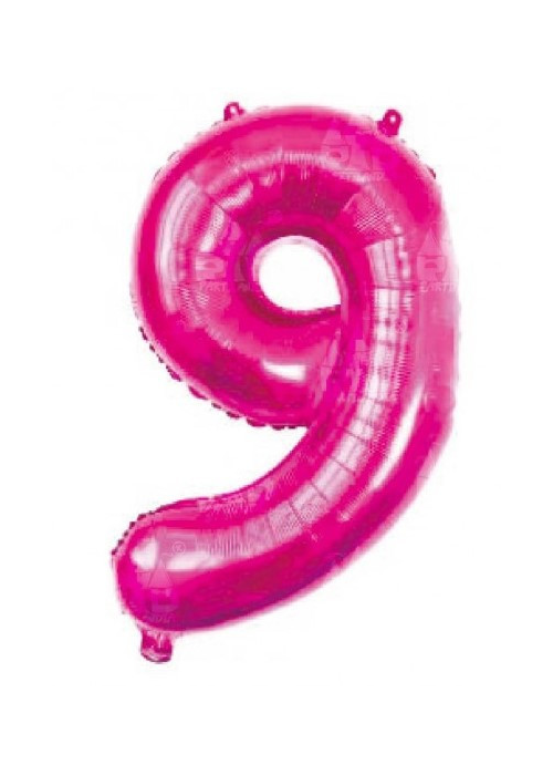 Globo Fucsia Numero 9 de Foil 32 - Globos