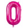 Globo Fucsia Numero 0 de Foil 32 - Globos
