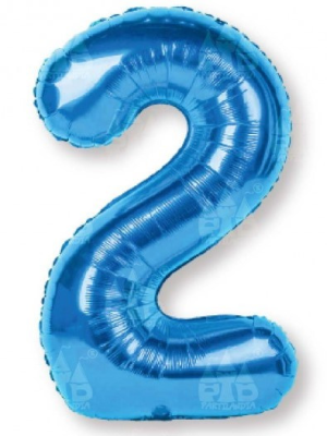 Globo Azul Numero 2 de Foil 32 - Globos