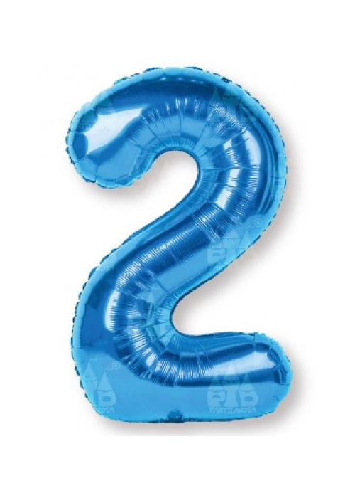 Globo Azul Numero 2 de Foil 32 - Globos