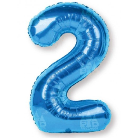 Globo Azul Numero 1 de Foil