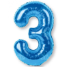 Globo Azul Numero 3 de Foil 32 - Globos