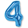 Globo Azul Numero 4 de Foil 32 - Globos
