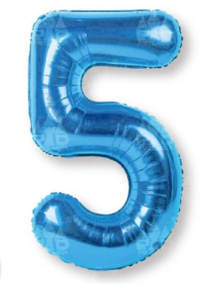 Globo Azul Numero 5 de Foil 32 - Globos