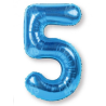 Globo Azul Numero 5 de Foil 32 - Globos
