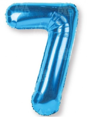Globo Azul Numero 7 de Foil 32 - Globos