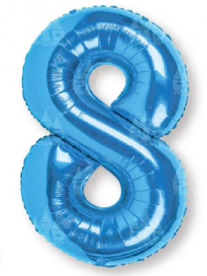 Globo Azul Numero 8 de Foil 32 - Globos