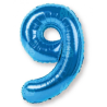 Globo Azul Numero 9 de Foil 32 - Globos