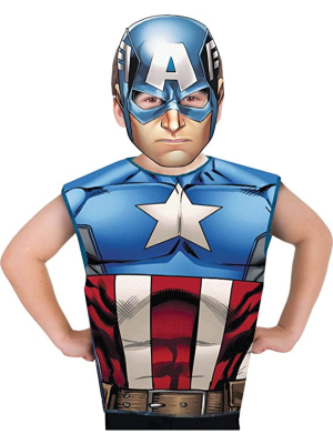 Camiseta y Mascara  Capitan America - Fiestas de Cumpleaños de Superheroes