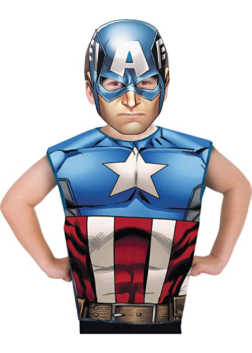 Camiseta y Mascara  Capitan America - Fiestas de Cumpleaños de Superheroes