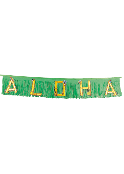Guirnalda Aloha Verde - Fiesta Hawaiana