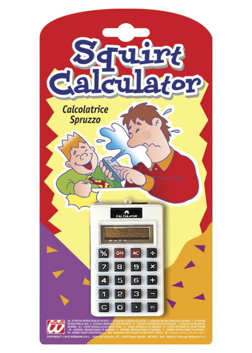 Calculadora con Chorro - Articulos de Broma