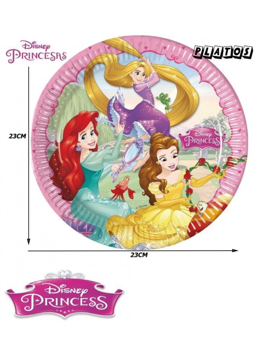 Platos Princesas Disney 23cm 6 Unid - Fiestas de Cumpleaños de Princesas
