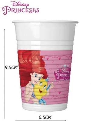 Vasos Princesas Disney 8 unid - Fiestas de Cumpleaños de Princesas