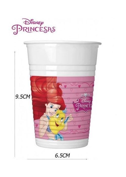 Vasos Princesas Disney 8 unid - Fiestas de Cumpleaños de Princesas