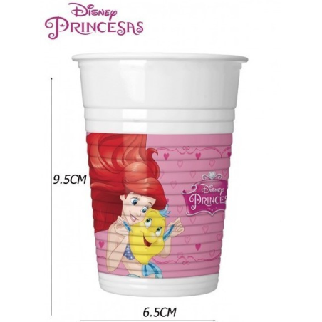 Vasos Princesas Disney 8 unid - Fiestas de Cumpleaños de Princesas