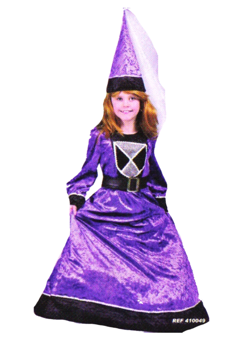 Disfraz de Dama Medieval Morada Niña - Disfraces Medievales para Niñas