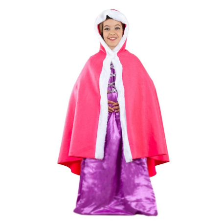 Capa Rosa con Capucha Infantil - Complementos de Princesas y Principes