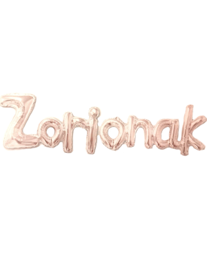 Globo Zorionak Plateado (letrero) - Globos