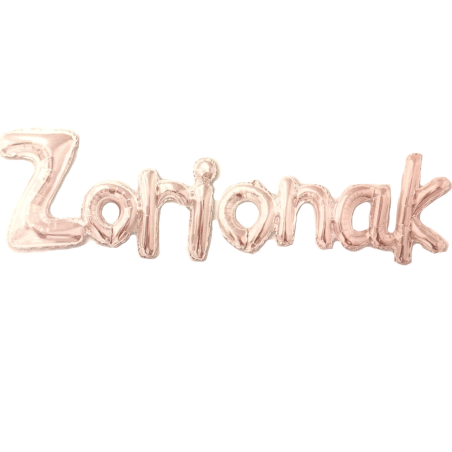 Globo Zorionak (letrero)