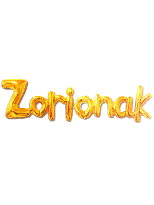 Globo Zorionak Dorado (letrero) - Globos