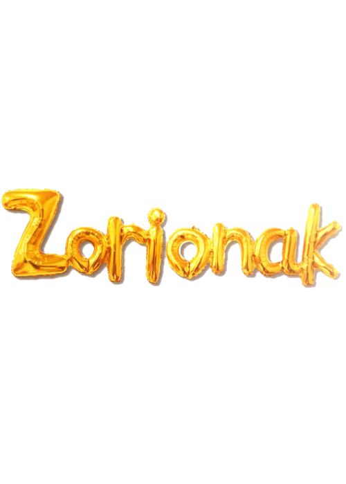 Globo Zorionak (letrero)