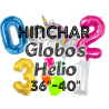 Hinchado Helio 36-45 Globo Metalizado - Helio