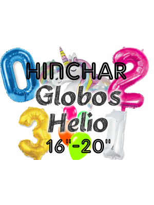 Hinchado Helio 16-35 Globo Metalizado - Helio