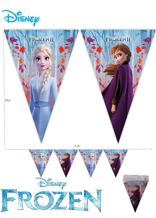 Banderines Triangulres Frozen II - Fiestas de Cumpleaños de Frozen