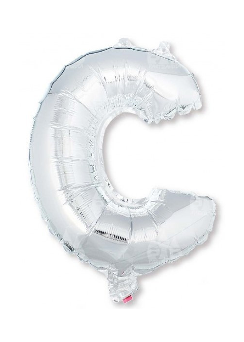 Globo Letra Plata C 16 - Globos de Letras Metalizados