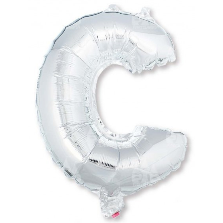 Globo Plata Letra C 16"