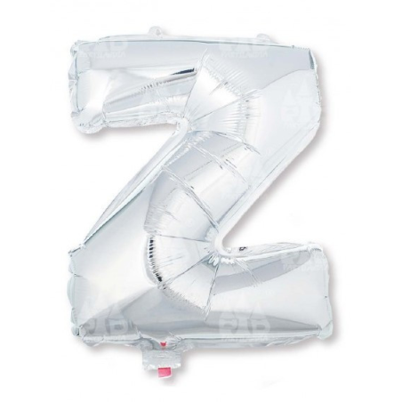 Globo Letra Plata Z 16 - Globos de Letras Metalizados