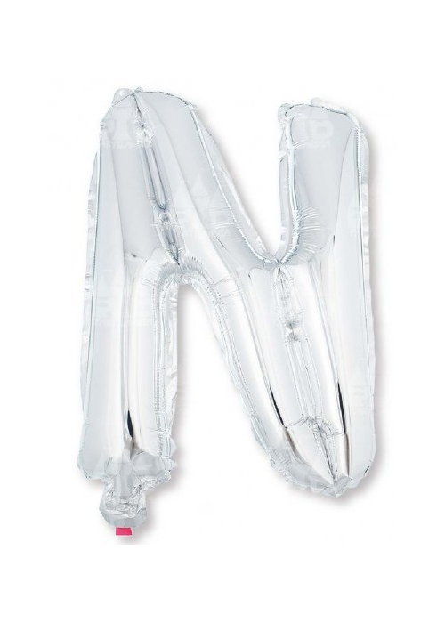 Globo Letra Plata N 16 - Globos de Letras Metalizados