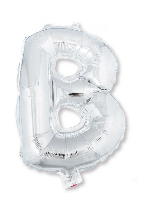 Globo Letra Plata B 16 - Globos de Letras Metalizados