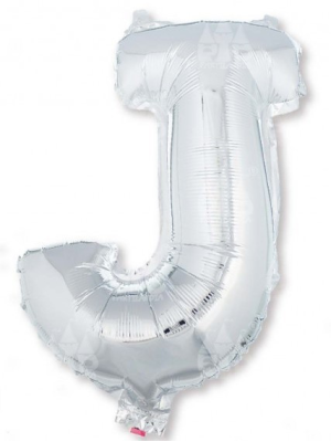 Globo Letra Plata J 16 - Globos de Letras Metalizados