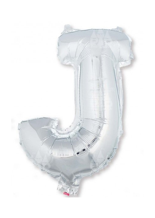 Globo Letra Plata J 16 - Globos de Letras Metalizados