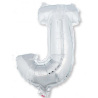 Globo Letra Plata J 16 - Globos de Letras Metalizados