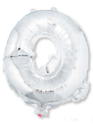 Globo Letra Plata Q 16 - Globos de Letras Metalizados