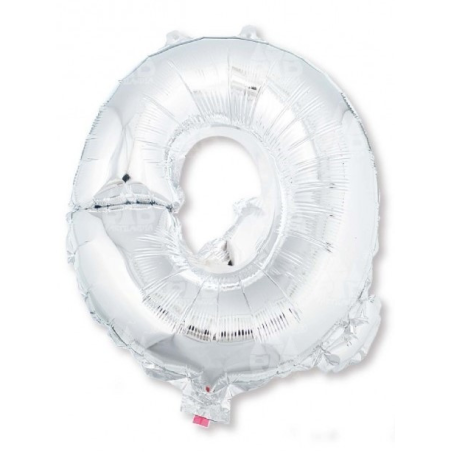 Globo Letra Plata Q 16 - Globos de Letras Metalizados