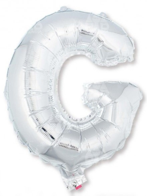 Globo Letra Plata G 16 - Globos de Letras Metalizados
