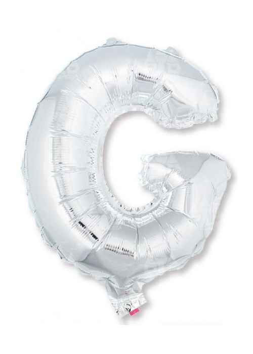 Globo Letra Plata G 16 - Globos de Letras Metalizados