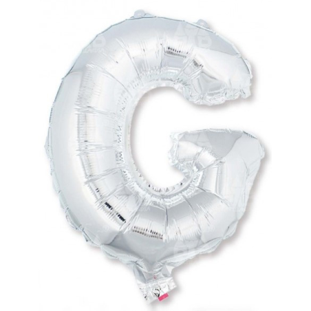 Globo Letra Plata G 16 - Globos de Letras Metalizados