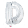 Globo Letra Plata D 16 - Globos de Letras Metalizados