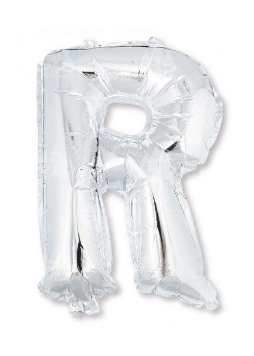 Globo Letra Plata R 16 - Globos de Letras Metalizados