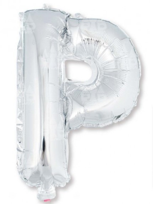Globo Letra Plata P 16 - Globos de Letras Metalizados