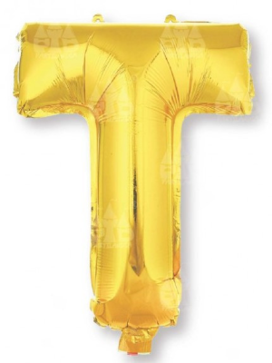 Globo Letra Oro T 16 - Globos de Letras Metalizados